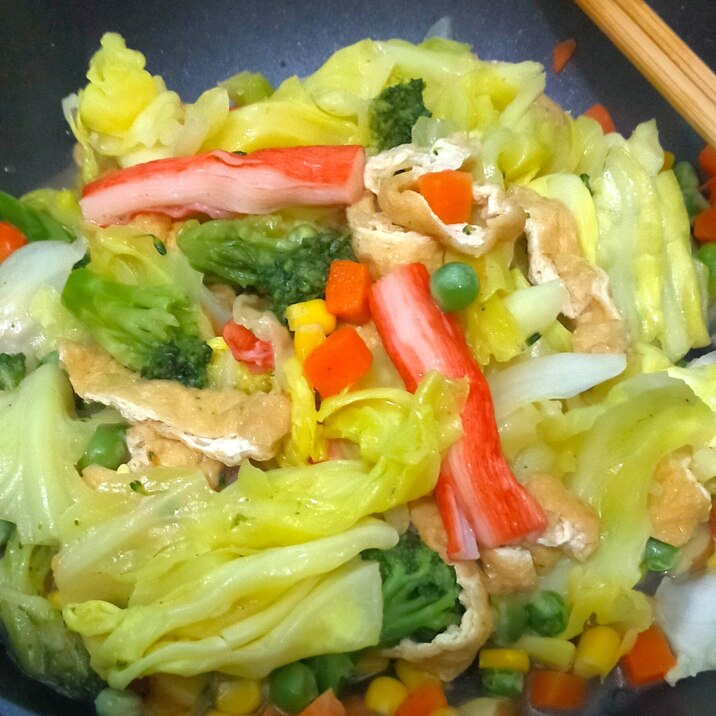 彩り野菜の生姜風味炒め
